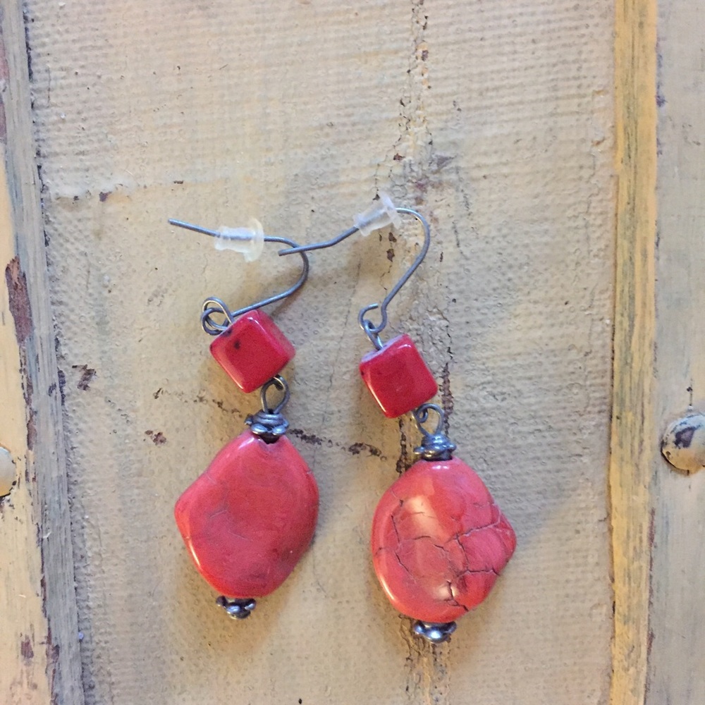 Semiprecious Handcrafted Puerto Rico Boho Earrings Gem